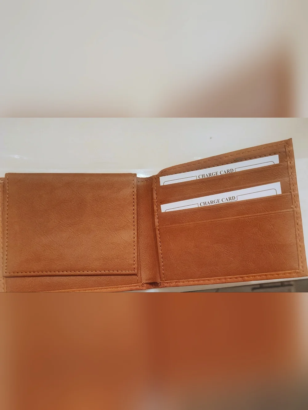 Embossed Star 'COWBOYS' Leather Wallet - Tan